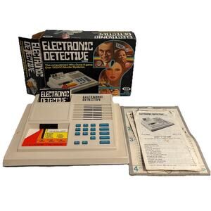 Ideal Electronic Detective Game Vintage Crime Solving Board Game Complete